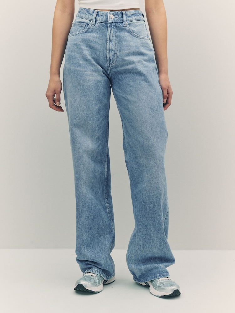HUGO Blue Straight Leg Stretch Denim 100% Cotton Jeans - Image 1 of 5