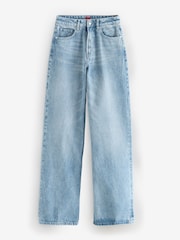 HUGO Blue Straight Leg Stretch Denim 100% Cotton Jeans - Image 5 of 5