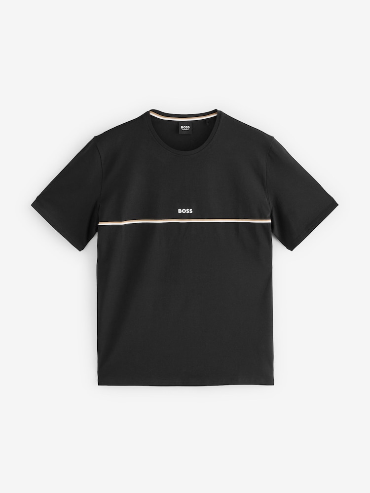 BOSS Black Regular Fit Unique Logo T-Shirt - Image 4 of 4 BOSS Black Regular Fit Unique Logo T-Shirt - Image 4 of 4