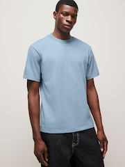 HUGO Blue Relaxed-Fit 100% Cotton T-Shirt - Image 1 of 4