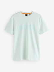 Azul - BOSS Large Logo Graphic 100% Cotton T-Shirt - Imagen 1 de 1