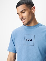 BOSS Blue Relaxed Fit Box Logo T-Shirt - Image 3 of 4