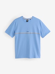 Синий - Футболка классического кроя с логотипом BOSS - Image 1 of 1