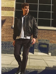 River Island Black Skinny Fit Cargo Trousers - Image 1 of 4