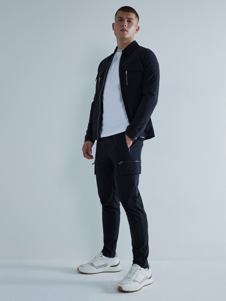 River Island Black Skinny Fit Cargo Trousers - Image 3 of 4
