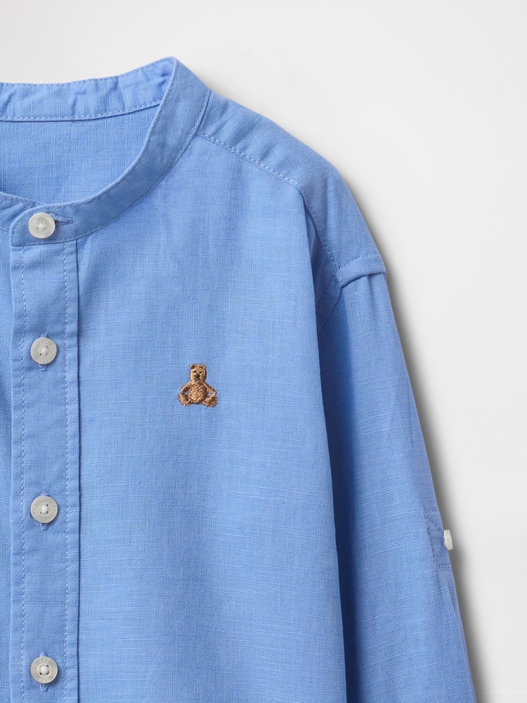 Gap Blue Brannan Bear Linen-Cotton Shirt (6mths-5yrs) - Image 3 of 3
