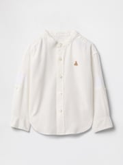 Gap White Brannan Bear Linen-Cotton Shirt (6mths-5yrs) - Image 1 of 3