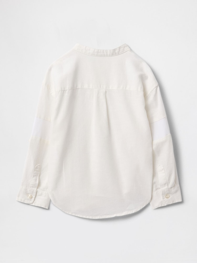 Gap White Brannan Bear Linen-Cotton Shirt (6mths-5yrs) - Image 2 of 3