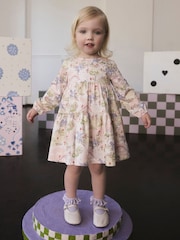 Cath Kidston Pink Unicorn Tiered Dress (3mths-7yrs) - Image 1 of 9