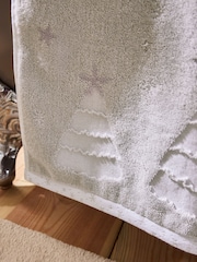 Natural Christmas Snowflake Towel - Image 4 of 4