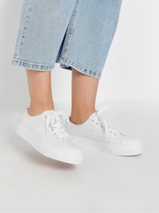 Yours Curve White Extra Wide Fit Extra Wide Fit Canvas Trainers - Image 5 of 5