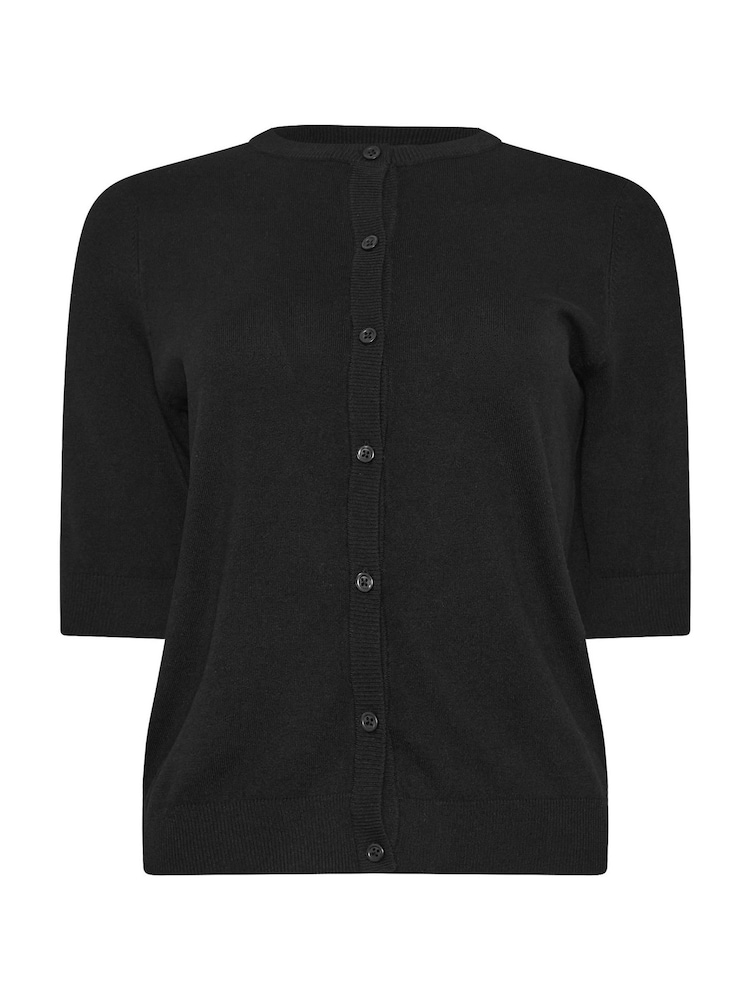 M&Co Black Knitted Short Sleeve Button Down Cardigan - Image 5 of 5 M&Co Black Knitted Short Sleeve Button Down Cardigan - Image 5 of 5