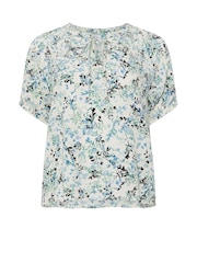 M&Co Petite Short Sleeve Boho Print Top - Imagen 5 de 5