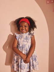 Cath Kidston Blue/White Tiered Dress (3mths-7yrs) - Image 2 of 4