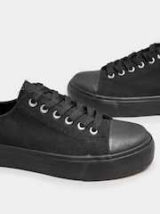 Yours Curve Black Extra Wide Fit Extra Wide Fit Canvas Trainers - Image 3 of 4