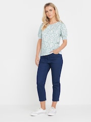 M&Co Natural Petite Shirred Cuff T-Shirt - Image 3 of 5