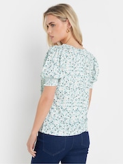 M&Co Natural Petite Shirred Cuff T-Shirt - Image 4 of 5
