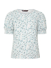 M&Co Natural Petite Shirred Cuff T-Shirt - Image 5 of 5
