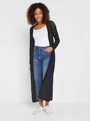 M&Co Black Longline Tape Cardigan - Image 1 of 5