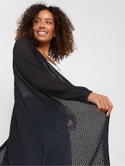 M&Co Black Longline Tape Cardigan - Image 2 of 5