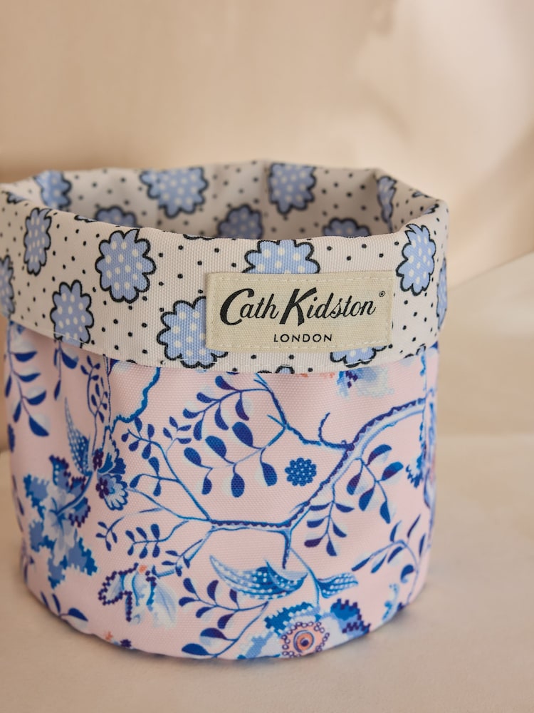 Cath Kidston Blue/Ecru Floral Reversible Storage Bags - Image 2 of 5