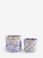 Cath Kidston Blue/Ecru Floral Reversible Storage Bags - Image 4 of 5