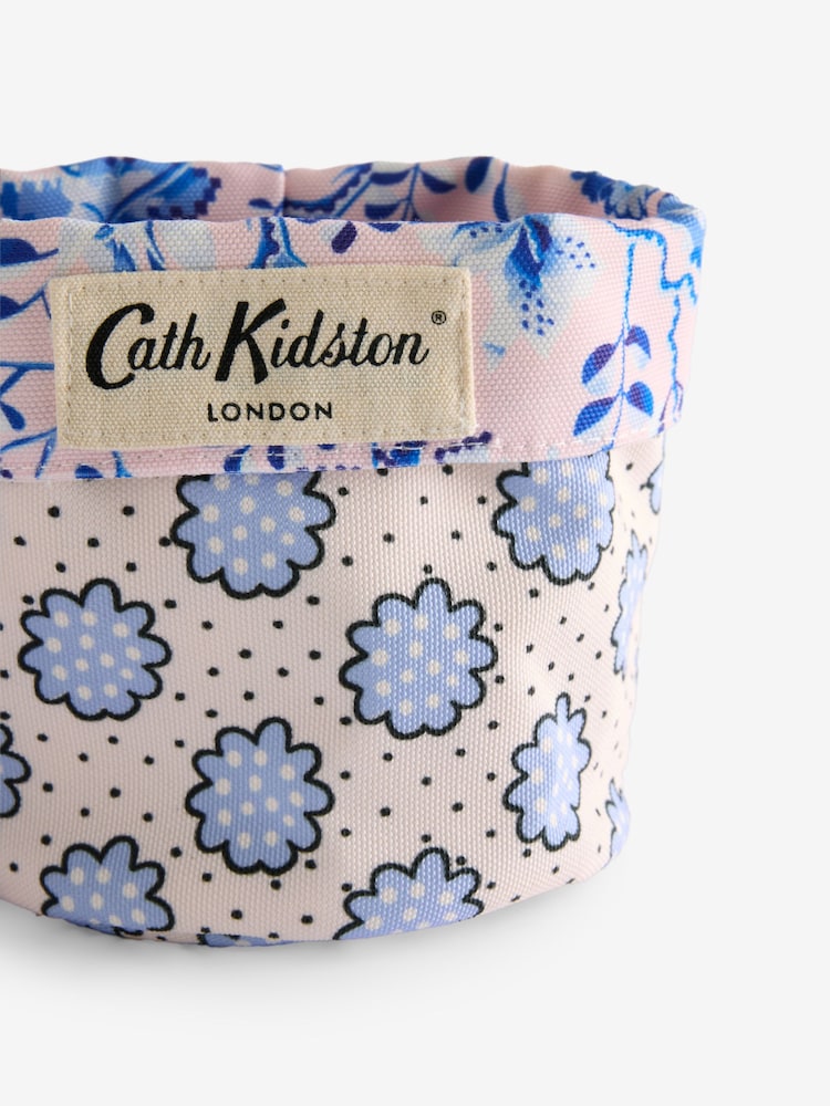 Cath Kidston Blue/Ecru Floral Reversible Storage Bags - Image 5 of 5