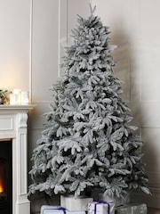 Laura Ashley Green Pre Lit Snowy Christmas 7ft Tree - Image 2 of 4