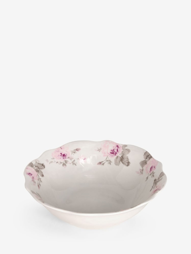Shabby Chic by Rachel Ashwell® Set of 4 Floral Print Rose Majesty Cereal Bowls - Image 4 of 4