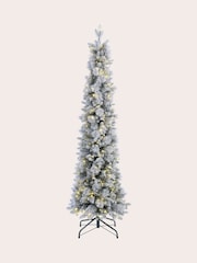 Laura Ashley Green Pre Lit Snowy Christmas 6ft Slim Tree - Image 3 of 4