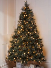 Laura Ashley Green 7ft Pre Lit Dew Drop Christmas Tree - Image 1 of 5