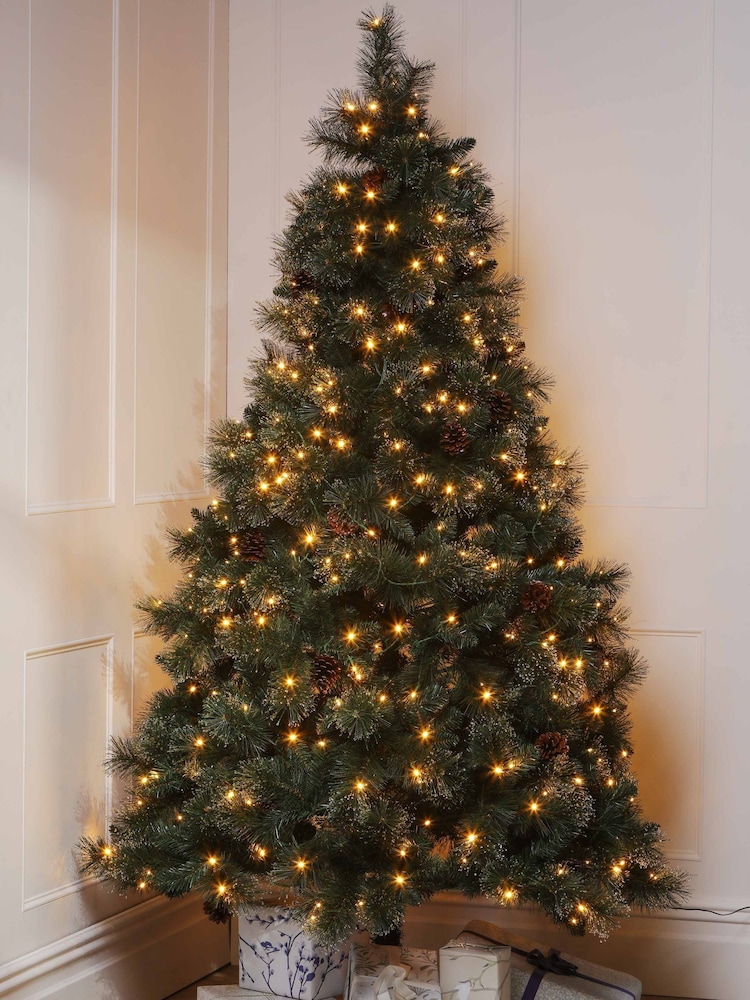 Laura Ashley Green 7ft Pre Lit Dew Drop Christmas Tree - Image 1 of 5