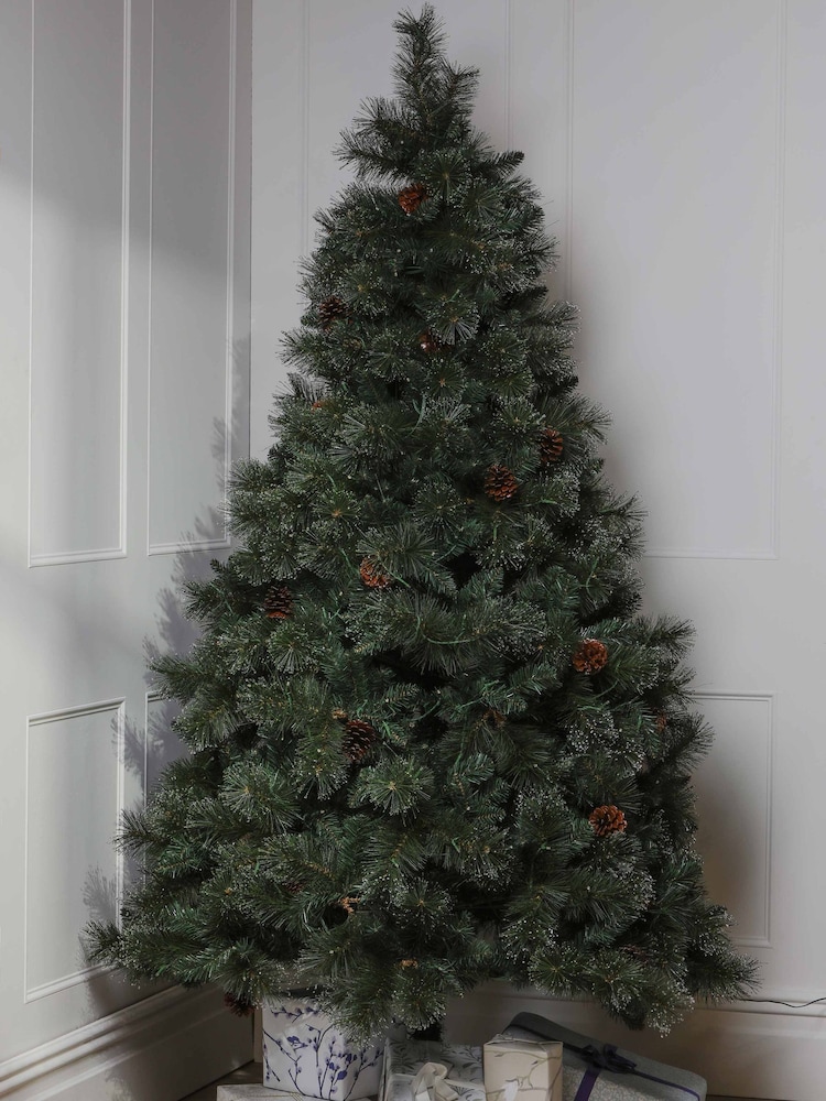 Laura Ashley Green 7ft Pre Lit Dew Drop Christmas Tree - Image 2 of 5