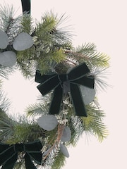 Laura Ashley Green 40cm Pussy WIllow Pre Lit Christmas Wreath - Image 3 of 5