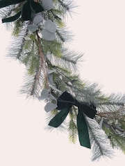 Laura Ashley Green 180cm Pussy Willow Pre Lit Christmas Garland - Image 3 of 5