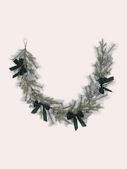 Laura Ashley Green 180cm Pussy Willow Pre Lit Christmas Garland - Image 5 of 5