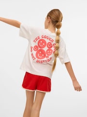 VERO MODA White Girls The Couch Club Back Print T-Shirt - Image 1 of 5