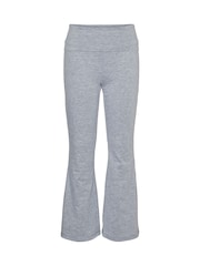 VERO MODA Grey Girls Mid Waist Jersey Flared Trousers - Image 4 of 5
