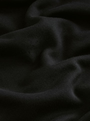Black Cotton Rich Printed Graphic Zip Neck Sweat Top - Image 7 of 7