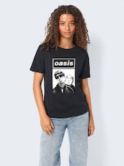 NOISY MAY Black Regular Fit Oasis Band T-Shirt - Image 2 of 3