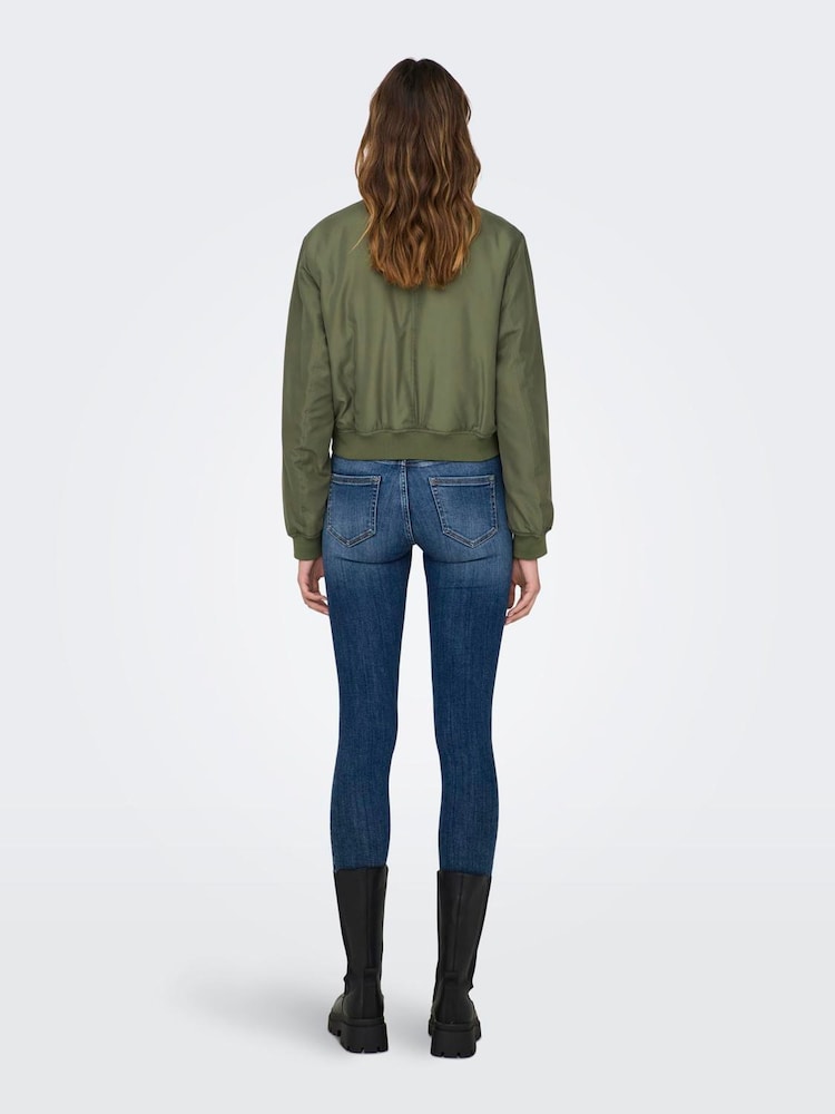 ONLY Green Classic Bomber Jacket - Image 2 of 6