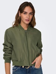ONLY Green Classic Bomber Jacket - Image 3 of 6
