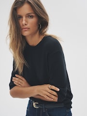 The Set Black/Neutral/Cream 3 Pack Fine Knit T-Shirts - Image 8 of 12