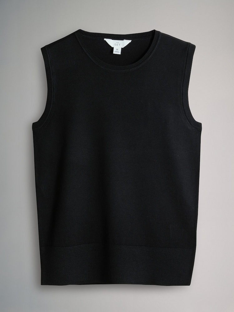The Set Black/Neutral/Cream 3 Pack Knitted Vests - Image 2 of 6