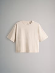 The Set Black/Chocolate Brown/Taupe Brown/Neutral/White 5 Pack Heavy Weight Relaxed T-Shirts - Image 7 of 13