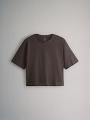 The Set Black/Chocolate Brown/Taupe Brown/Neutral/White 5 Pack Heavy Weight Relaxed T-Shirts - Image 9 of 13