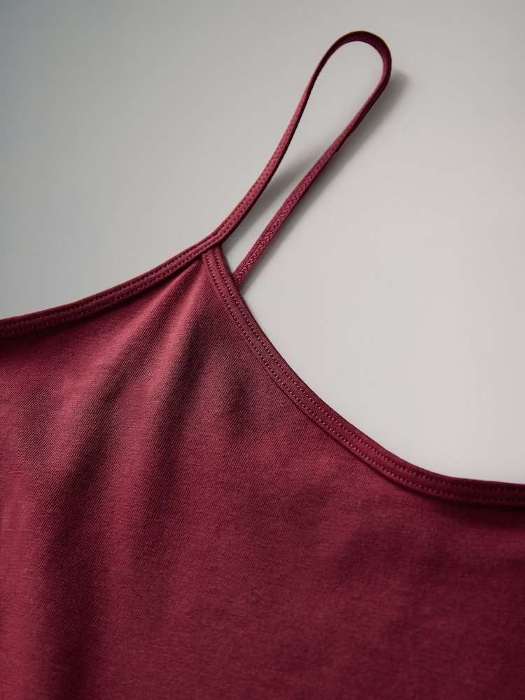 The Set Black/Dark Red/Dark Khaki/ Neutral/White 5 Pack Thin Strap Vest Tops - Image 7 of 7 The Set Black/Dark Red/Dark Khaki/ Neutral/White 5 Pack Thin Strap Vest Tops - Image 7 of 7