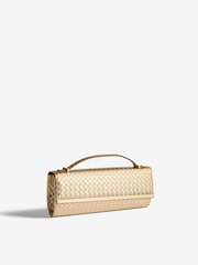 Friends Like These Gold Top Handle Weave Clucth Bag - Image 4 of 6