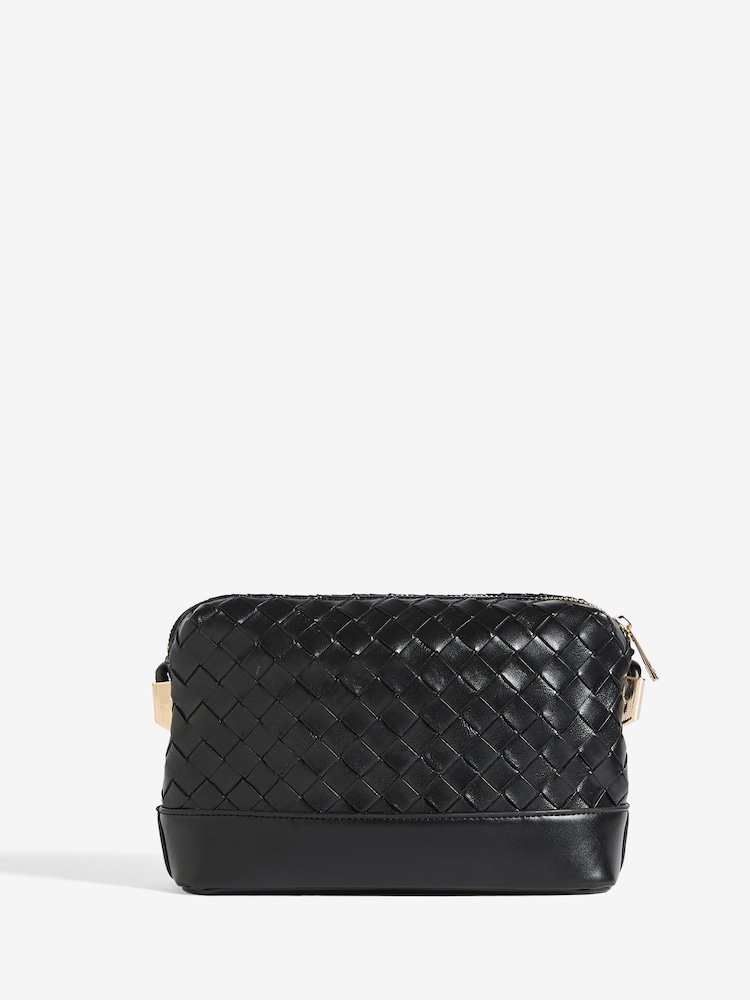 Friends Like These Black Weave Knotted Handle Cross-Body Bag - Image 6 of 6 Friends Like These Black Weave Knotted Handle Cross-Body Bag - Image 6 of 6