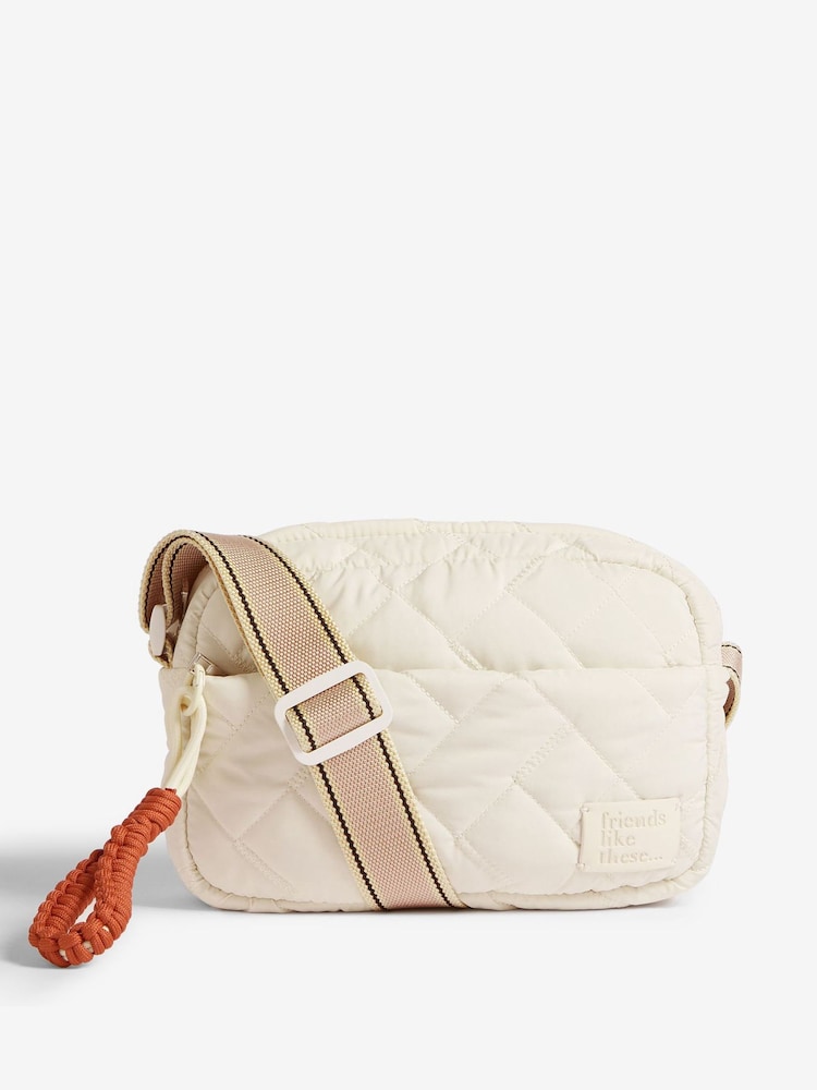 Creme - Bolsa transversal de nylon Friends Like These - Imagem 1 de 6